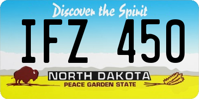 ND license plate IFZ450