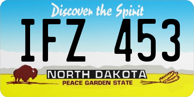 ND license plate IFZ453