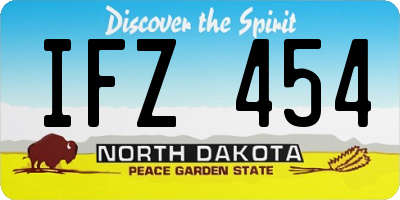 ND license plate IFZ454