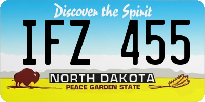 ND license plate IFZ455