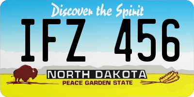 ND license plate IFZ456