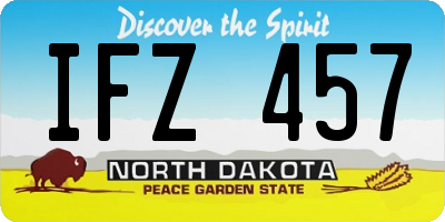 ND license plate IFZ457