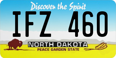 ND license plate IFZ460