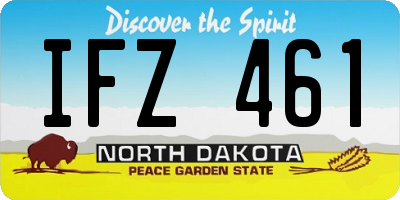 ND license plate IFZ461
