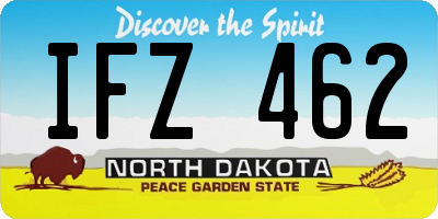 ND license plate IFZ462