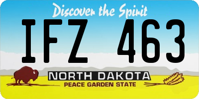 ND license plate IFZ463