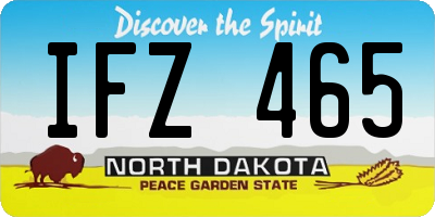 ND license plate IFZ465