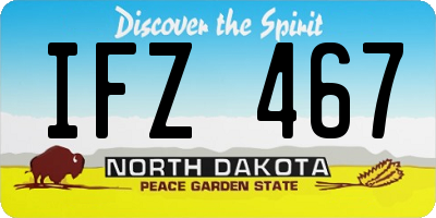 ND license plate IFZ467