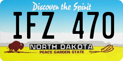 ND license plate IFZ470