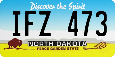 ND license plate IFZ473