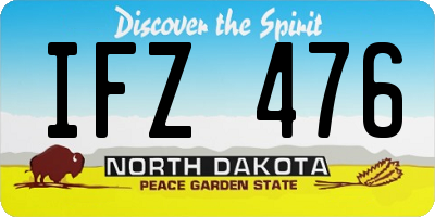 ND license plate IFZ476