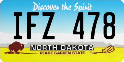 ND license plate IFZ478