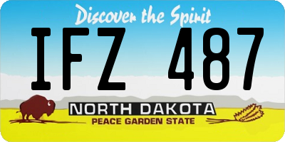 ND license plate IFZ487