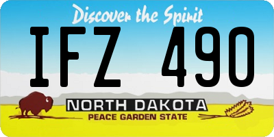 ND license plate IFZ490