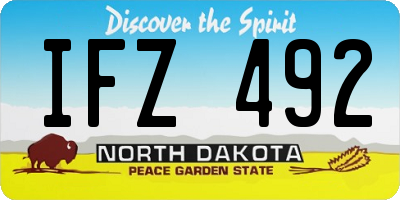 ND license plate IFZ492