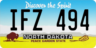 ND license plate IFZ494