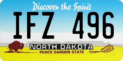 ND license plate IFZ496