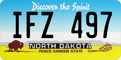 ND license plate IFZ497
