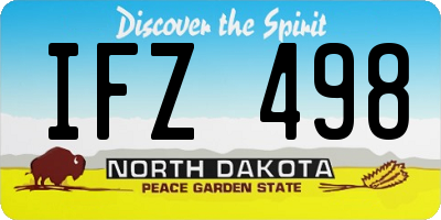 ND license plate IFZ498