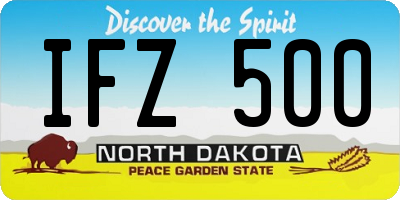 ND license plate IFZ500