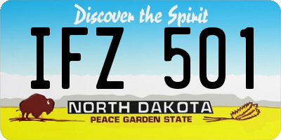 ND license plate IFZ501