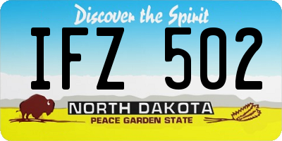 ND license plate IFZ502