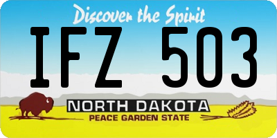 ND license plate IFZ503