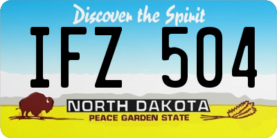 ND license plate IFZ504
