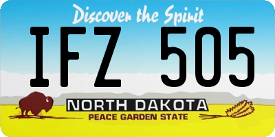 ND license plate IFZ505