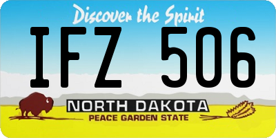ND license plate IFZ506
