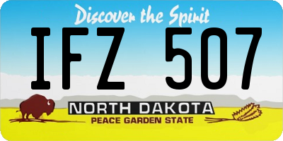 ND license plate IFZ507