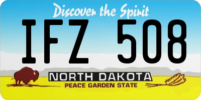 ND license plate IFZ508