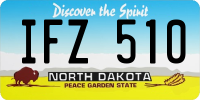 ND license plate IFZ510