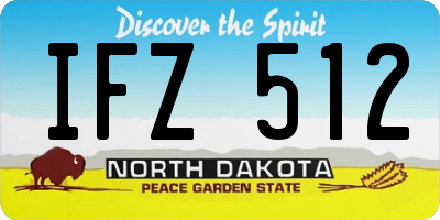 ND license plate IFZ512