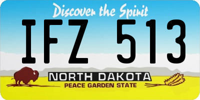 ND license plate IFZ513