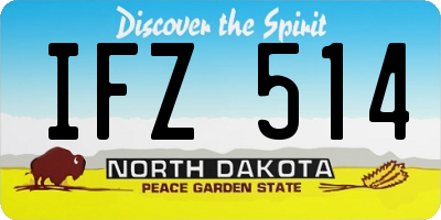 ND license plate IFZ514