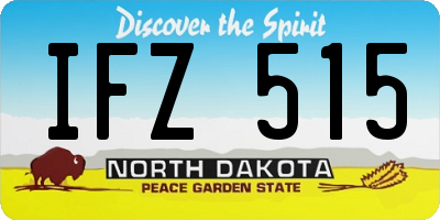 ND license plate IFZ515