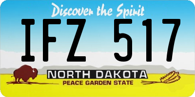 ND license plate IFZ517