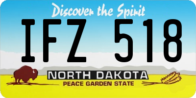 ND license plate IFZ518
