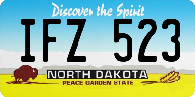 ND license plate IFZ523
