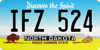 ND license plate IFZ524