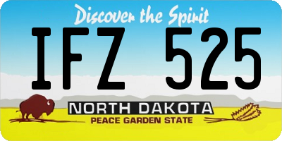 ND license plate IFZ525