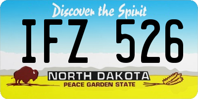 ND license plate IFZ526