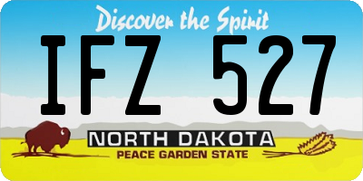 ND license plate IFZ527