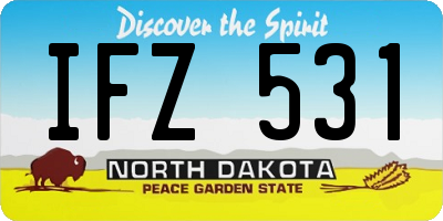 ND license plate IFZ531