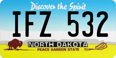 ND license plate IFZ532