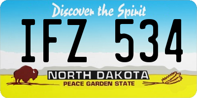 ND license plate IFZ534