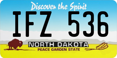ND license plate IFZ536