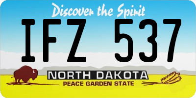 ND license plate IFZ537