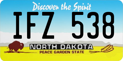 ND license plate IFZ538